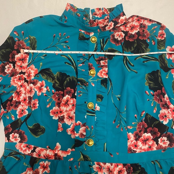 Eloquii Floral Ruffle Fit and Flare Plus Size Dress size 14 - Picture 8 of 12